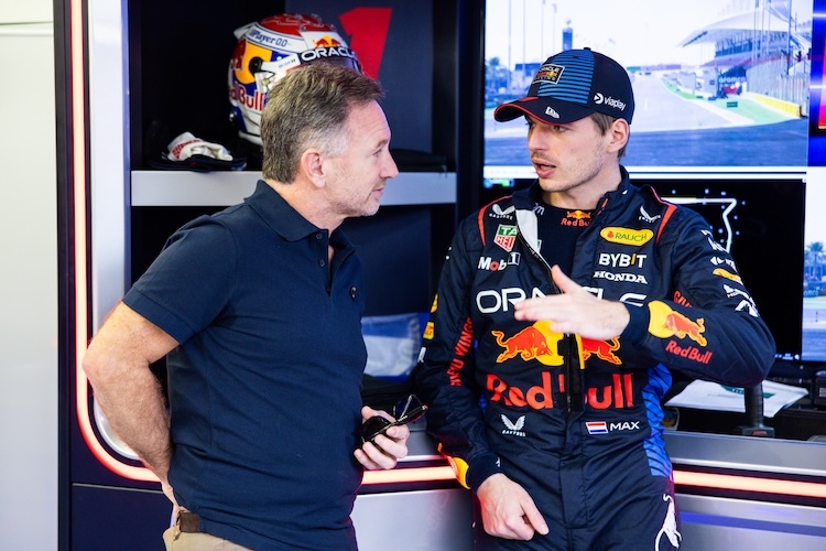 Christian Horner und Max Verstappen