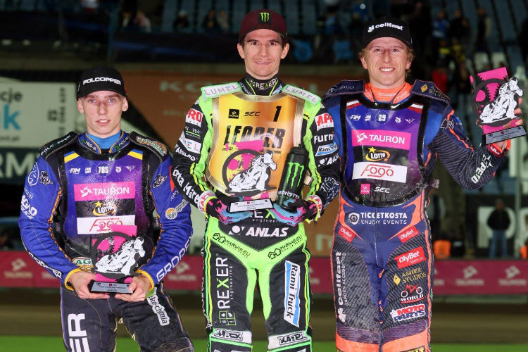 Die Top-3 in Lissa (v.l.): Andzejs Lebedevs, Patryk Dudek und Nazar Parnitskyi