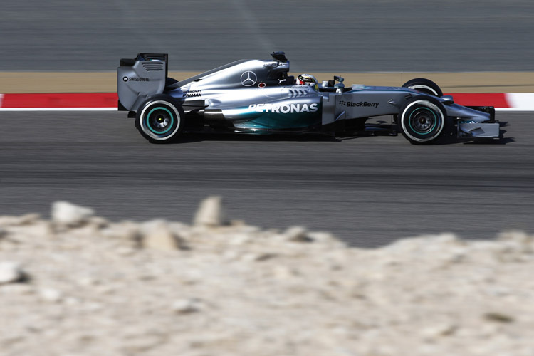 Lewis Hamilton gab im dritten freien Training zum Bahrain-GP das Tempo vor