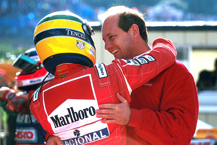 Ron Dennis mit Ayrton Senna
