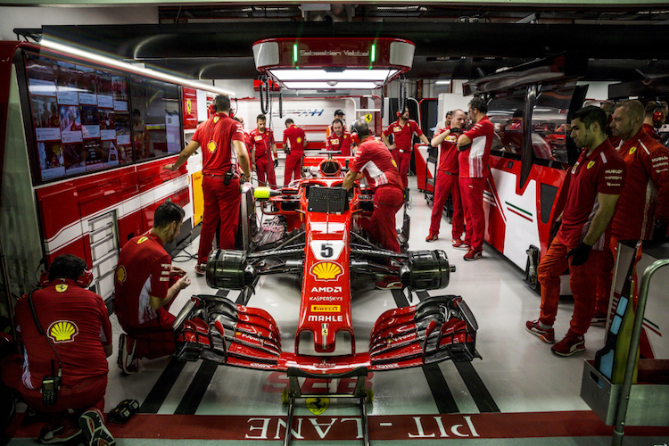 Der Wagen von Sebastian Vettel