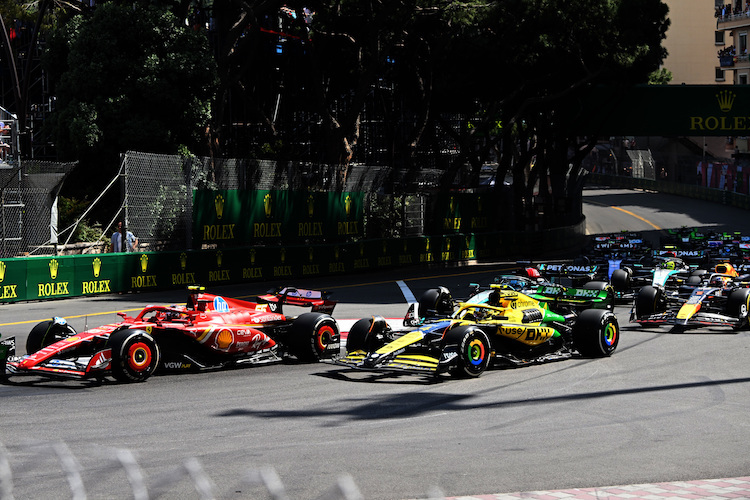 Carlos Sainz gegen Lando Norris beim zweiten Monaco-Start