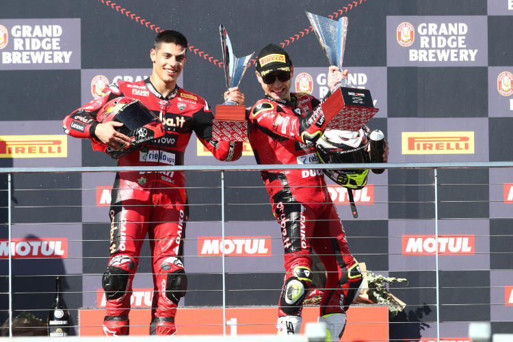 Seit 2022 zusammen im Ducati-Werksteam: Michael Rinaldi (li.) und Alvaro Bautista