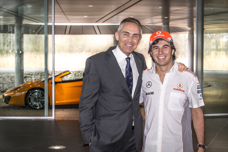McLaren-Teamchef Martin Whitmarsh mit Sergio Pérez