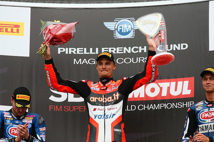 Chaz Davies triumphierte im zweiten Superbike-Rennen von Magny-Cours