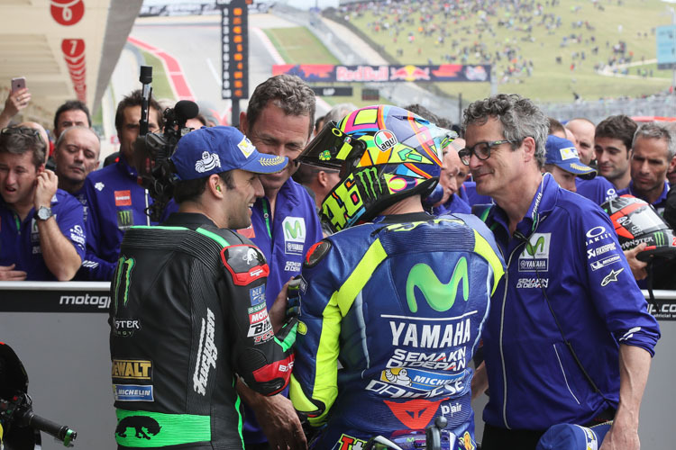 Johann Zarco und Valentino Rossi