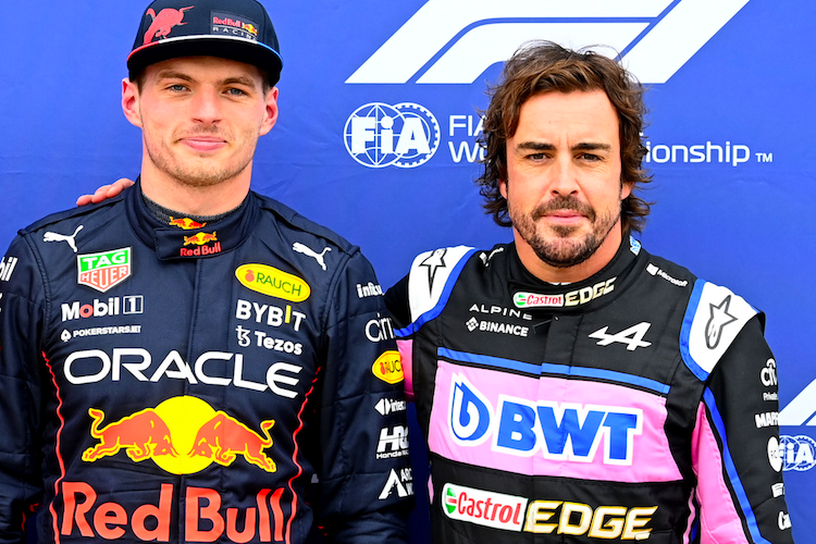 Max Verstappen und Fernando Alonso