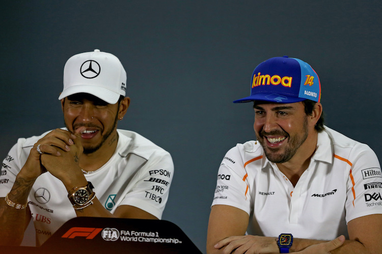 Lewis Hamilton und Fernando Alonso (re.)