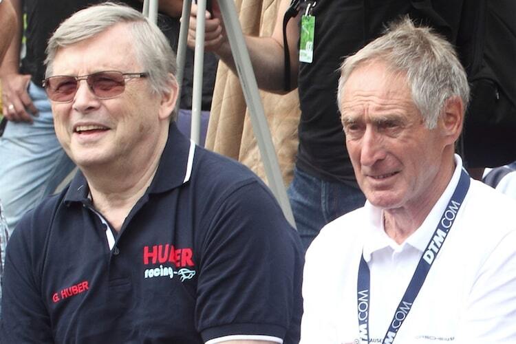 Die früheren Konkurrenten Günther Huber und Manfred Schurti beim 50 Jahr-Treffen der Formel V am Norisring