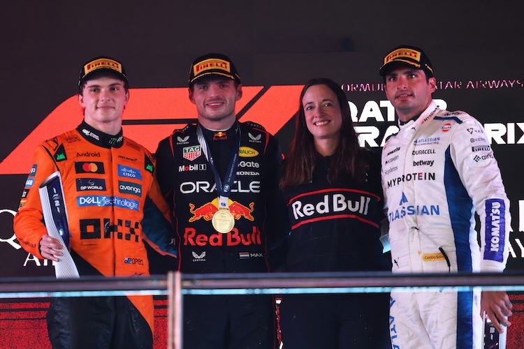 Piastri, Verstappen, Sainz