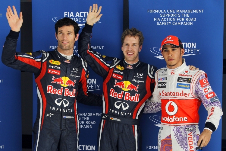 Webber, Vettel, Hamilton