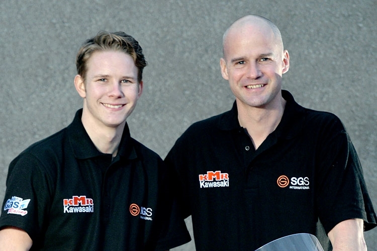 Danny Webb (li.) mit seinem TT-Teamchef Ryan Farquhar