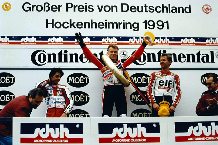Ralf Waldmann feierte 1991 auf dem Hockenheimring seinen ersten Grand Prix-Sieg 