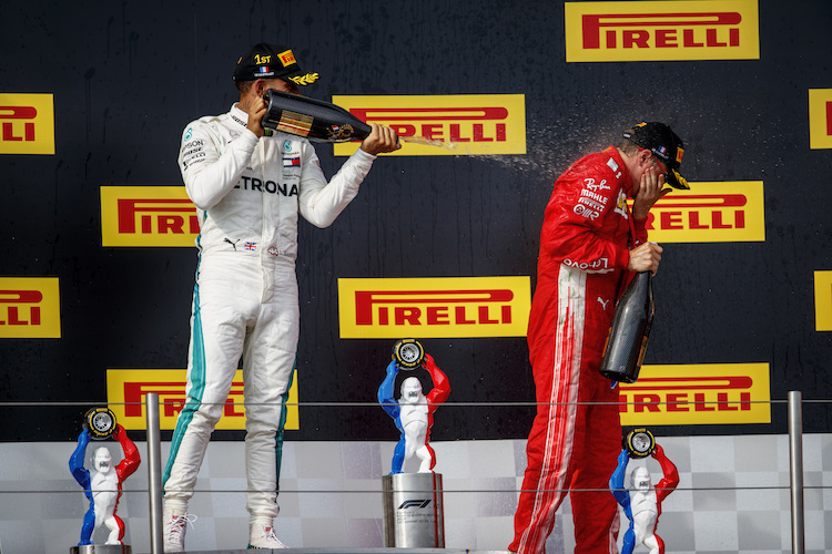 Lewis Hamilton und Kimi Räikkönen in Le Castellet 2018