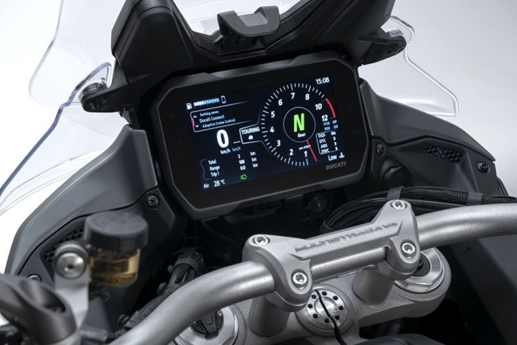Auch auf dem Motorrad nichts verpassen: Die Ducati Multistrada V4 bietet volle Smartphone-Konnektivität 