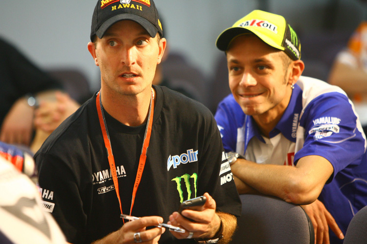 Dicke Kumpels: Edwards (li.) und Rossi