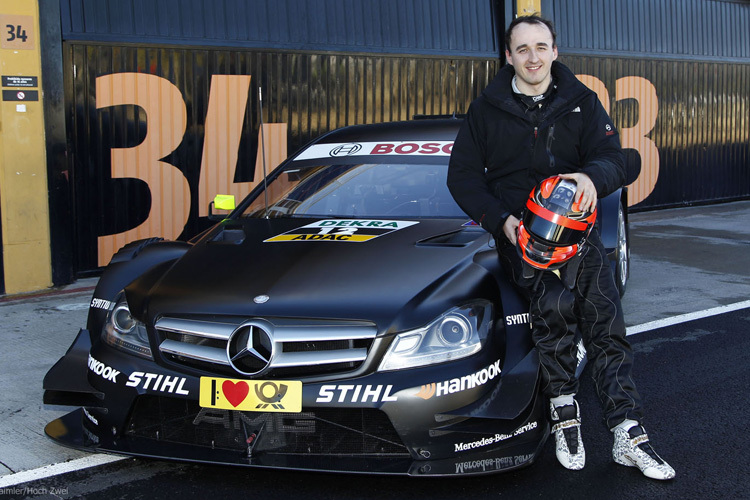 Robert Kubica beim Test mit dem DTM-Mercedes