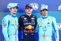 Charles Leclerc, Max Verstappen und Carlos Sainz