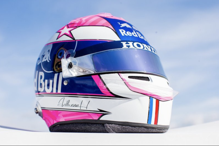 Mit diesem Helm-Design erinnert Pierre Gasly in Monza an seinen Freund Anthoine Hubert