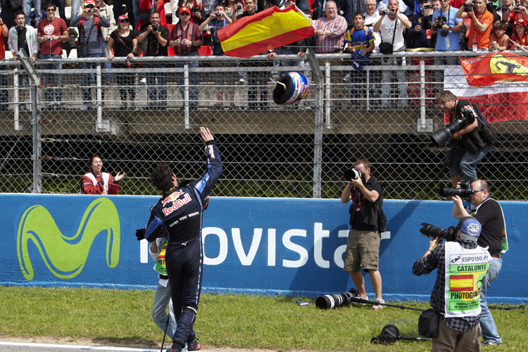 Mark Webber nach seinem Sieg in Barcelona 2010: Das ist echte Freude!