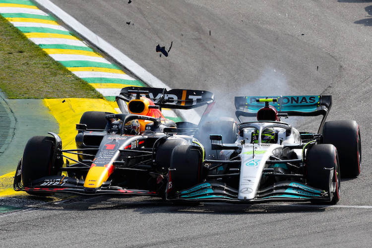 Max Verstappen gegen Lewis Hamilton in Brasilien 2022
