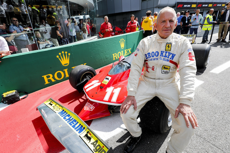 Jody Scheckter 2019 in Monza mit seinem Weltmeister-Ferrari