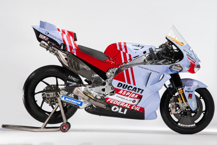 Die Ducati GP22 im 2023er-Design von Gresini