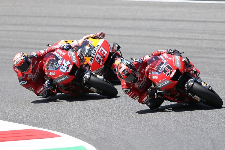 Ducati gegen Honda: Danilo Petrucci behielt in Mugello die Oberhand