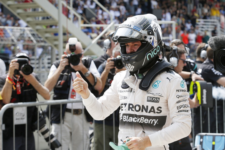 Nico Rosberg nach seiner fünften Pole in Folge