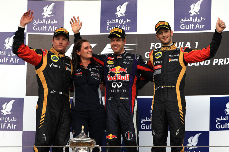 Die ersten Drei des Bahrain-GP 2012 und 2013