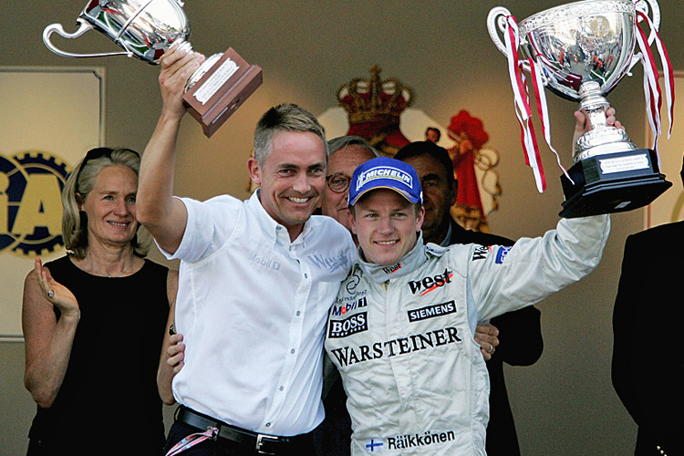 Der frühere McLaren-Teamchef Martin Whitmarsh mit Kimi Räikkönen