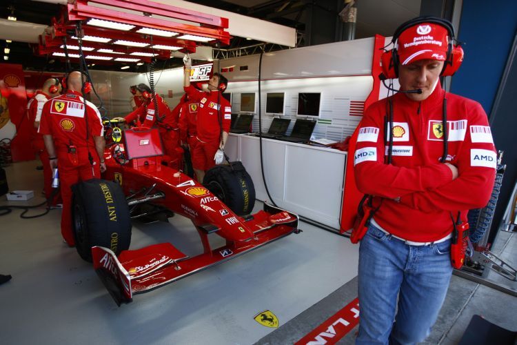 Den 2009er Ferrari kennt Schumacher nur vom Zugucken