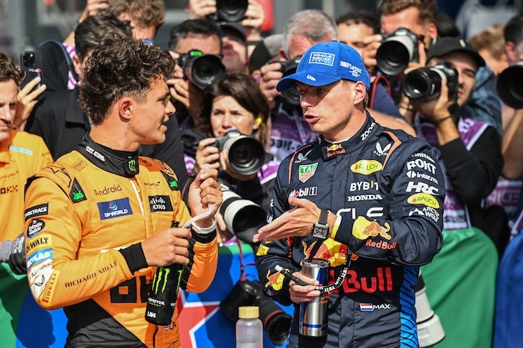 Lando Norris und Max Verstappen