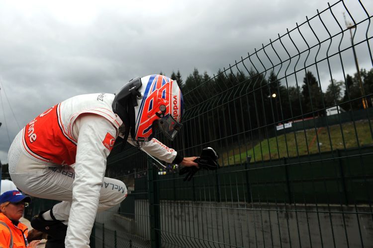Jenson Button nach seinem Ausfall