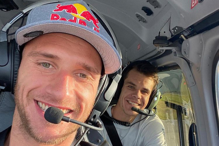 Ken Roczen im Helikopter von Red Bull