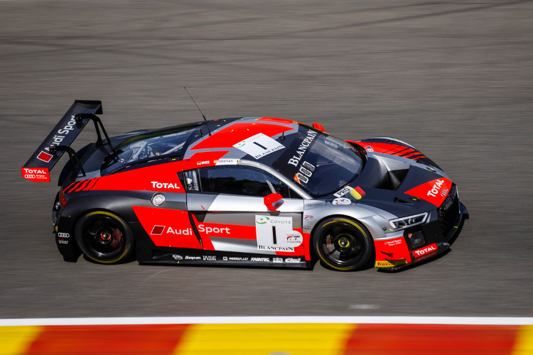 Fährt bei den 24h von Spa-Francorchamps vom ersten Startplatz los: Der Audi R8 LMS vom Team WRT