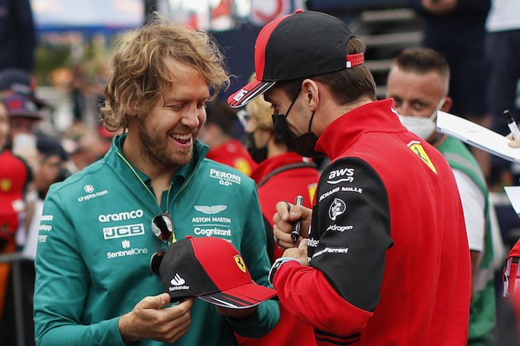 Charles Leclerc und Sebastian Vettel