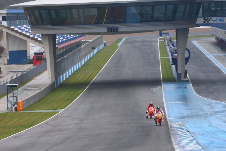 Die Moto3- und Moto2-Piloten testeten in der Vorsaison bereits zweimal in Jerez