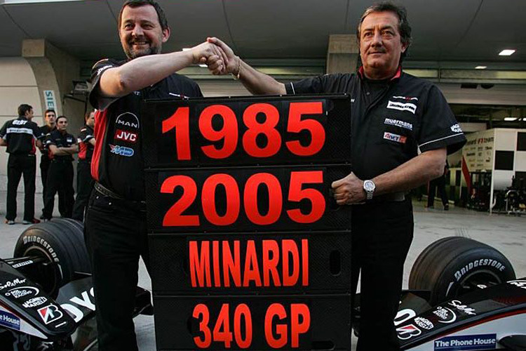 Die früheren Minardi-Besitzer Paul Stoddart (links) und Giancarlo Minardi