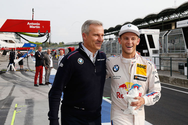 BMW-Motorsportdirektor Jens Marquardt mit Marco Wittmann