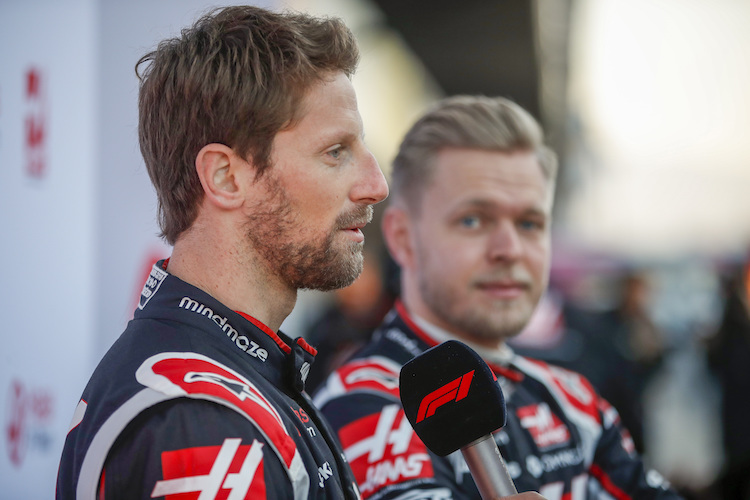 Das Haas-Duo Romain Grosjean und Kevin Magnussen