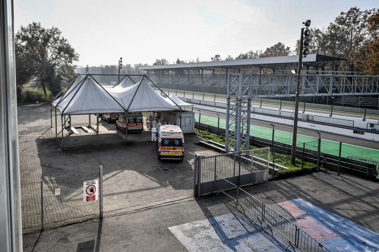 Das Corona-Testzentrum am Autodrom Monza
