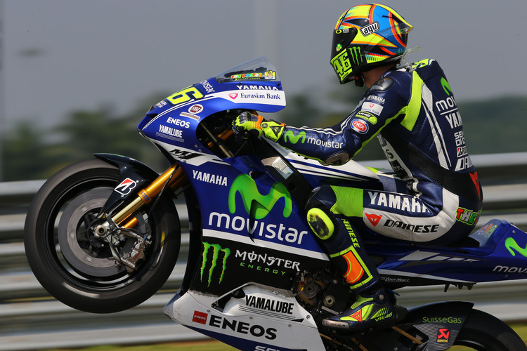 Valentino Rossi: Die zwei grünen M-Logos auf der Werks-Yamaha bleiben erhalten