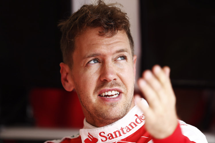 Der Regen bescherte nicht nur Ferrari-Star Sebastian Vettel Sorgenfalten