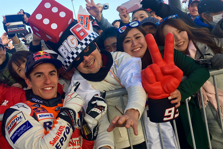 Márquez mit den japanischen Fans
