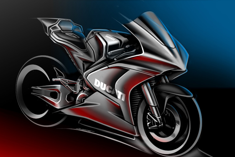 Eine erste Skizze: So stellt sich Ducati das MotoE-Projekt vor