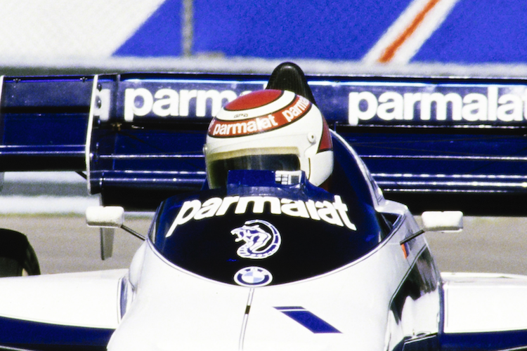 Noch eine Schlange, hier 1984 auf dem Brabham von Nelson Piquet