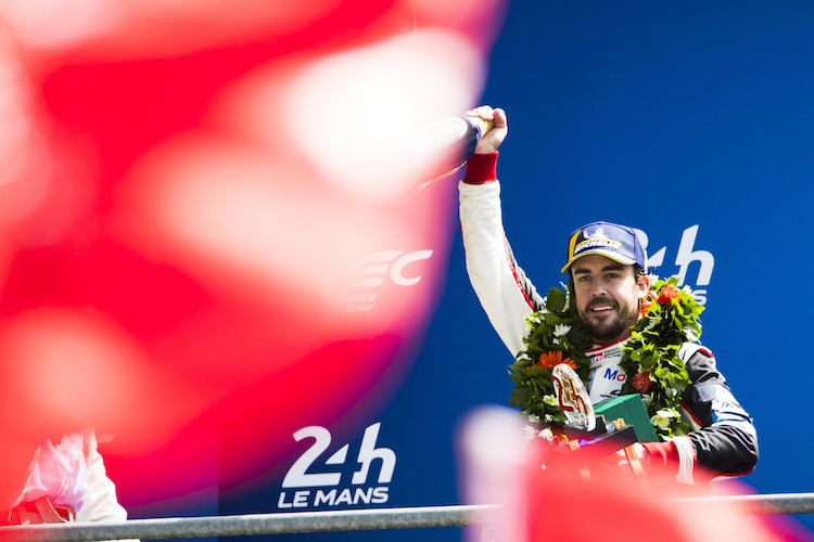 Fernando Alonso nach seinem Sieg in Le Mans
