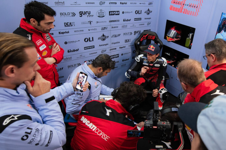 Ein erster Blick die Gresini-Ducati-Box von Marc Márquez