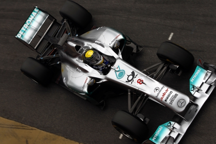 Rosberg von oben im neuen Silberpfeil
